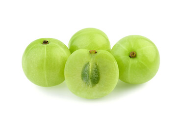 Indian gooseberry isolated on white background