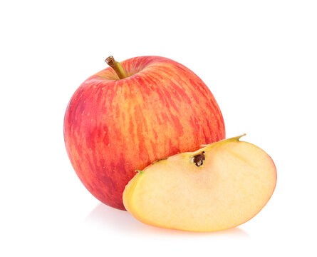 smitten apple isolate on white background