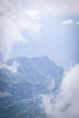 clouds over the mountains