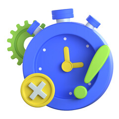 Over time 3D Icon Colorful Style