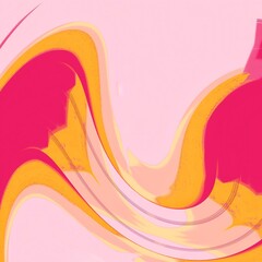 Abstract pink and yellow swirl waves pattern background with copy space for business presentation template 