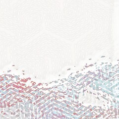 Abstract geometric pattern on a white background with copy space at top for business template