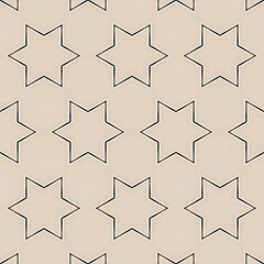 Cute and simple star shape seamless repetitive pattern on beige background
