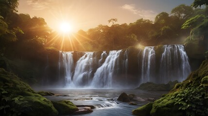 Fototapeta premium waterfall in the forest