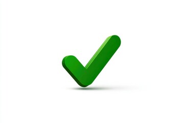 Green checkmark icon, 3D style