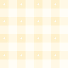 Fototapeta premium Yellow checkerboard background with white sparkles