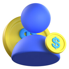 CLient 3D Icon Colorful Style