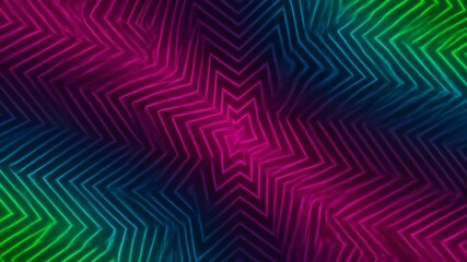 Psychedelic neon starburst illusion in vibrant hues - Powered by Adobe