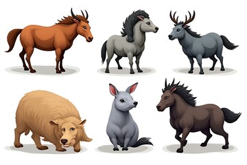 Fototapeta premium wild animals collection