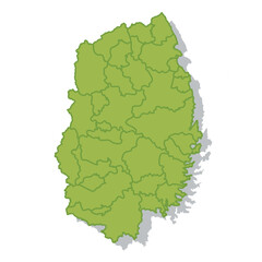 岩手　日本　地図　シルエット　アイコン