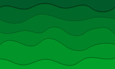 Green background with paper cut style. with color gradient style