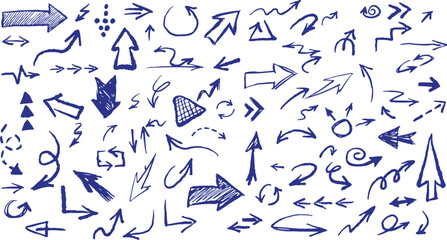 Scribble and Sketch Line Vector Set &ndash; Doodle, Hand Drawn, Abstract, Marker, Arrows, Expression, Comic, Curves, Highlights, Rough

