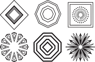 Geometric Mandala Patterns & Abstract Shape Designs for Creative Projects

