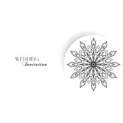 Obraz premium Elegant Black and White Wedding Iinvitation Card