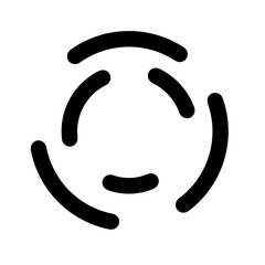 Black circle line frame element