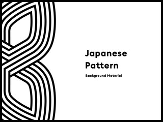 和風で幾何学的な線の背景素材