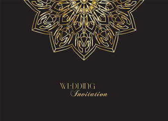 The Gold Mandala Wedding Iinvitation Card