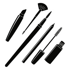Cosmetic brushes and makeup applicators collection makeup brushes cosmetic tools