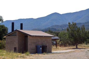 Small Building with Mountains, Cut Out with No Background

