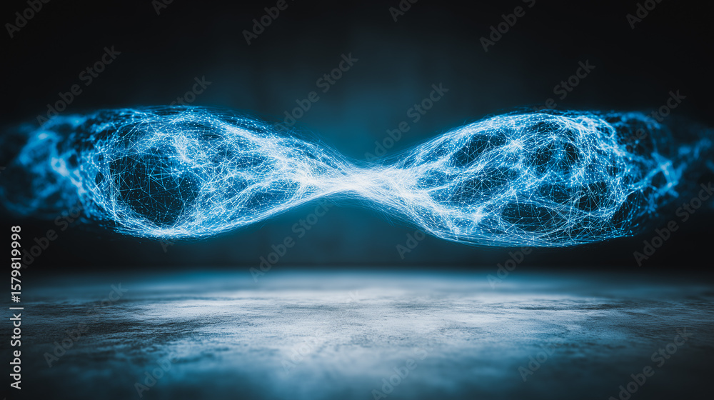 Wall mural abstract energy flow: capturing the essence of energy with a mesmerizing display of interconnected p