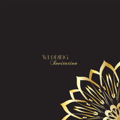 The Gold Mandala Wedding Iinvitation Card