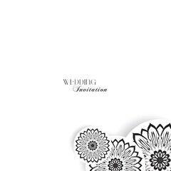 Elegant Black and White Wedding Iinvitation Card