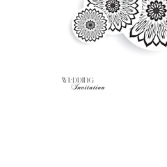 Elegant Black and White Wedding Iinvitation Card
