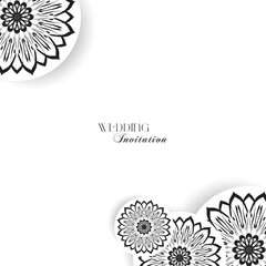 Elegant Black and White Wedding Iinvitation Card