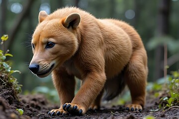 Fototapeta premium brown bear in zoo