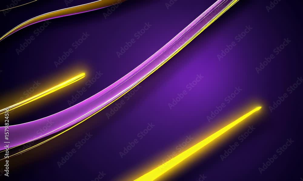 Poster abstract purple and gold gradient background with dynamic shapes, close-up of an abstract shape on t