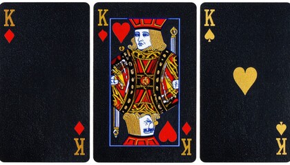 Obraz premium Three black playing cards
