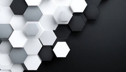 Abstract 3D hexagon pattern