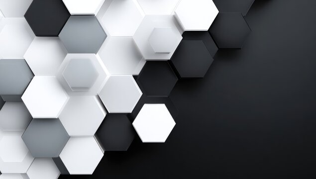 Abstract 3D hexagon pattern
