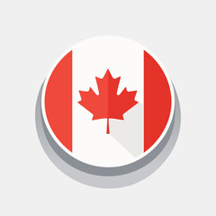 Minimalist Canada Flag Icon Set with Bold Black Outlines &ndash; Simplified Vector Maple Leaf Symbols in Various Shapes for UI, Web, and Patriotic Design Use
