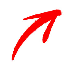 Grunge arrow brush. Drawing paint