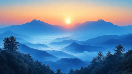 Fototapeta premium Panoramic View of Jagged Mountains in a Remote Location