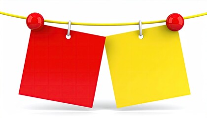 Two colored notes on a string