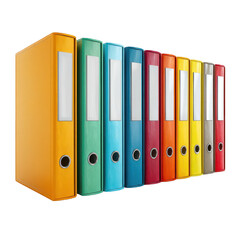Colorful file folders in a row (3)
