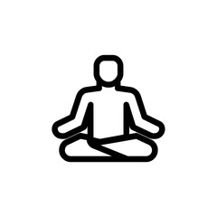 Silhouette of a person in a seated meditation pose