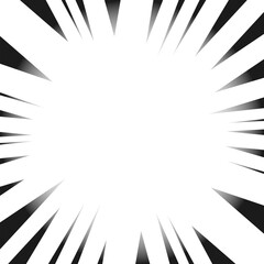 シンプルな黒色のグラデーションのサンバーストイラスト