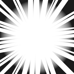 Obraz premium シンプルな黒色のグラデーションのサンバーストイラスト