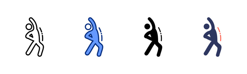 Stretching icon sheet multiple style collection