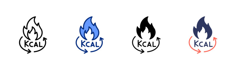 Calorie Burn icon sheet multiple style collection