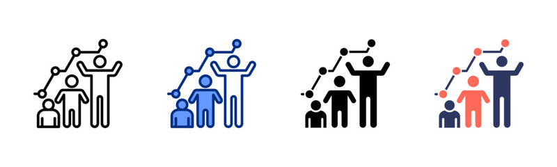 Progress Chart icon sheet multiple style collection