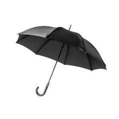 Dark umbrella, angled, in shadow