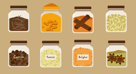 Top-Down Flat Lay of Diverse Food Ingredients