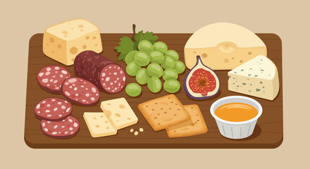 Top-Down Flat Lay of Diverse Food Ingredients