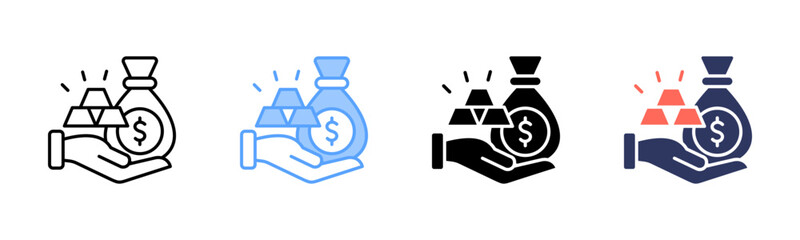 Capital icon sheet multiple style collection