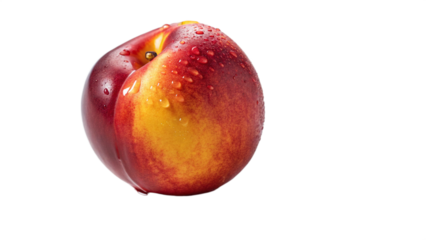 Fresh nectarine fruit close up isolated on black background healthy eating and summer fruits concept
