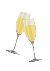 two glasses of champagne